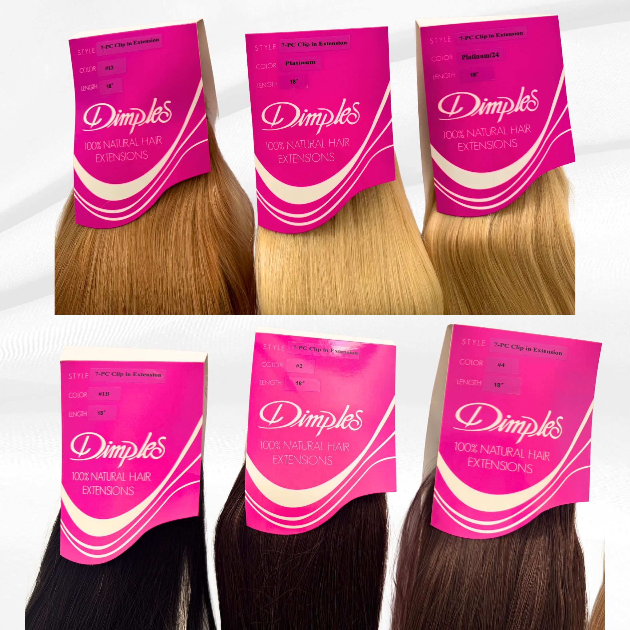 7-piece Human Hair Clip-On Extensions