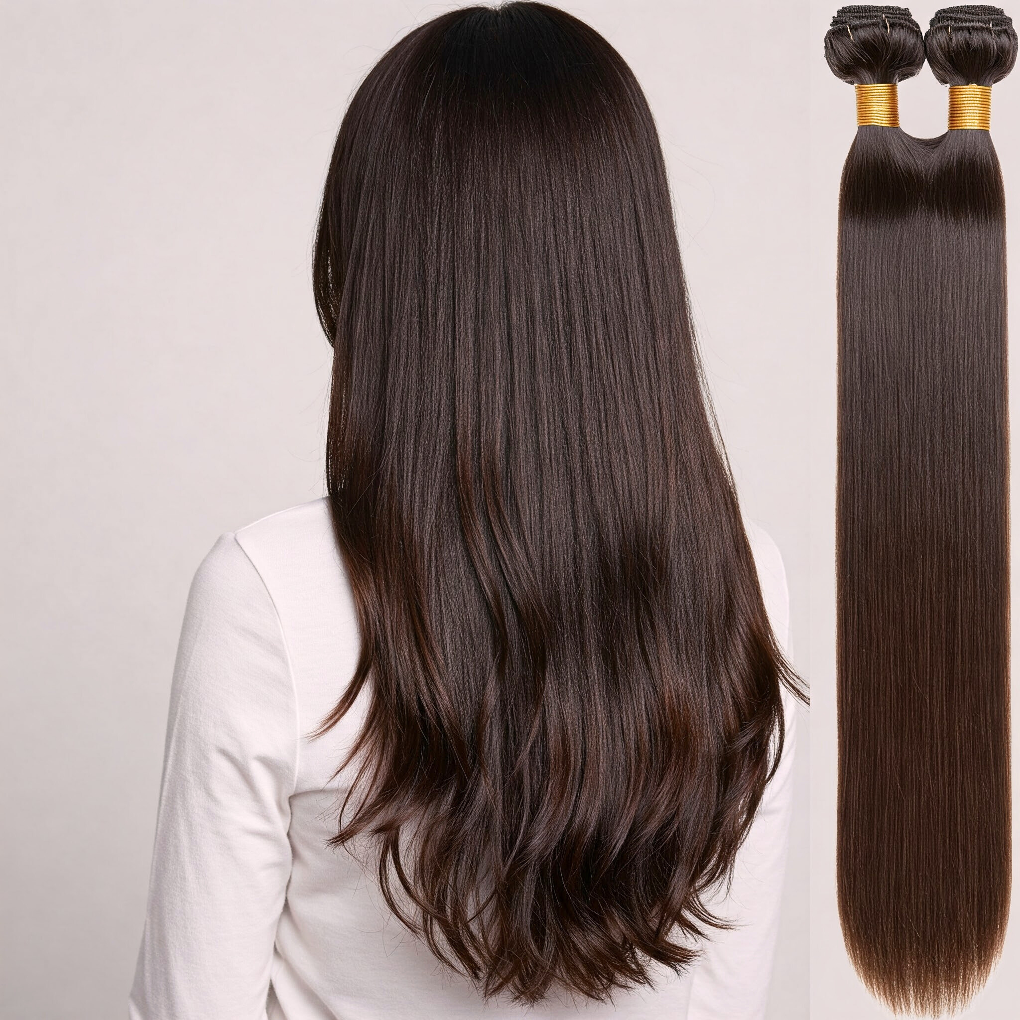 7-piece Human Hair Clip-On Extensions
