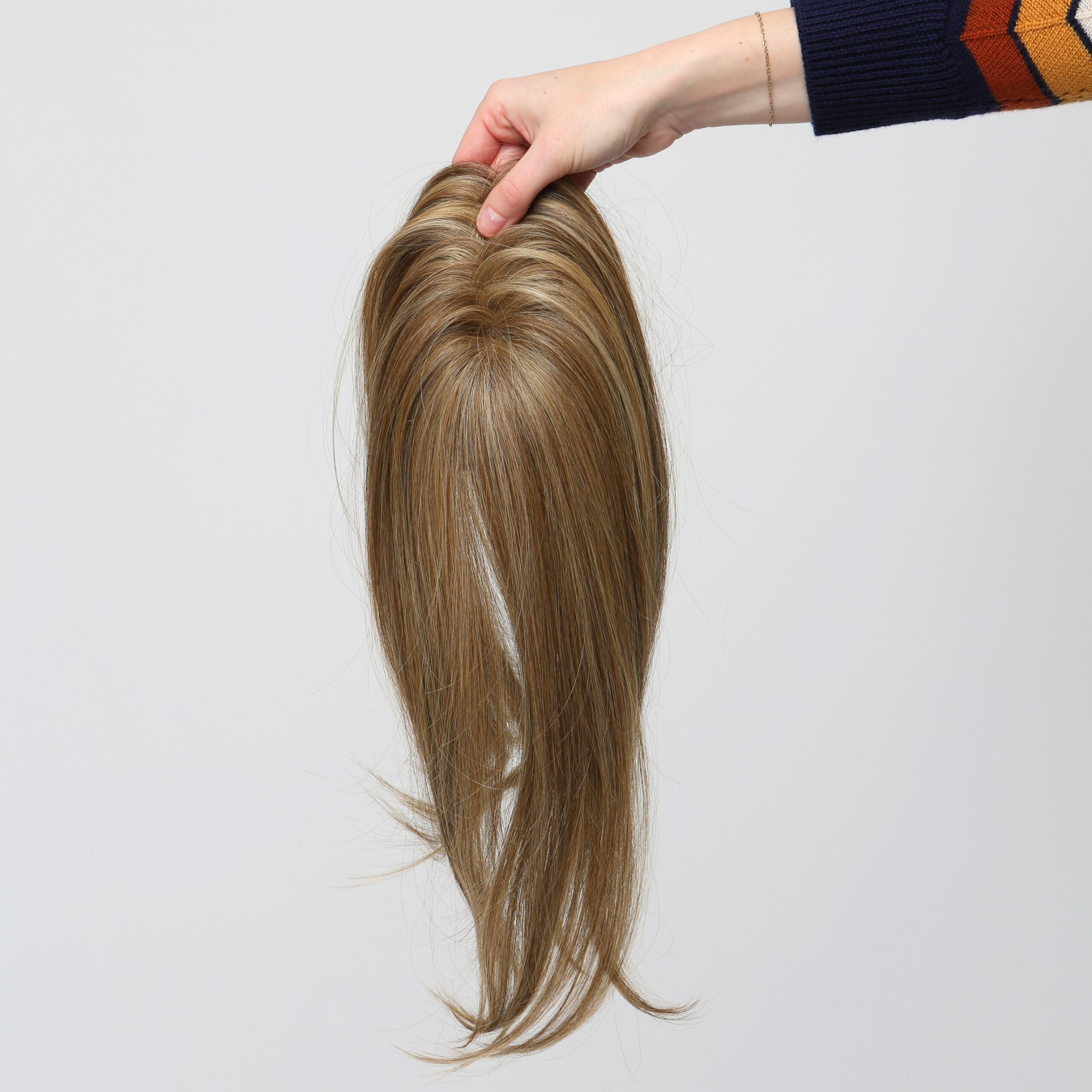 Clio 12 S PLUS | Remy Human Hair Topper (Reinforced Hand-Tied Base)