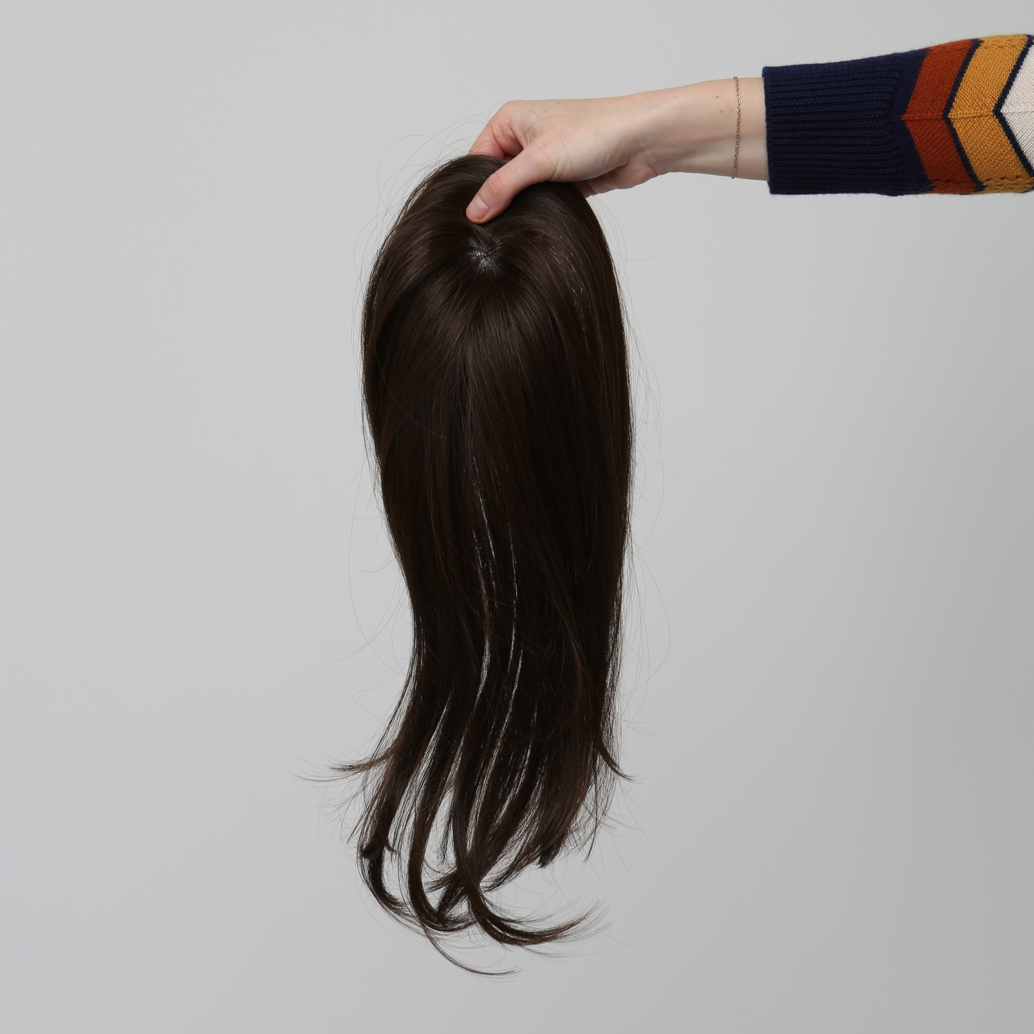 Clio 12 S PLUS | Remy Human Hair Topper (Reinforced Hand-Tied Base)